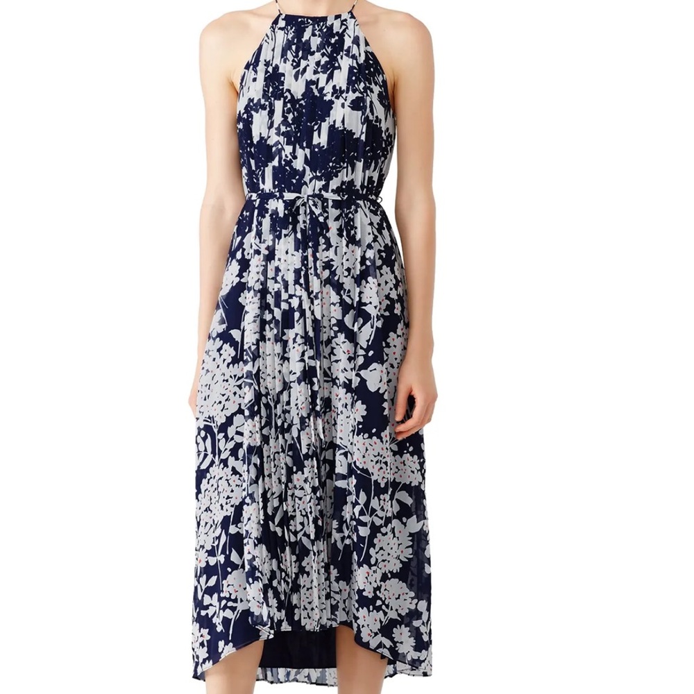 Slate & Willow Blue and White Halter High-Low Dress Size 8